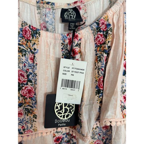 Bobeau Petite Medium Floral Boho Top NWT - Picture 2 of 5